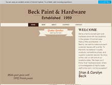 Tablet Screenshot of beckhardware.com
